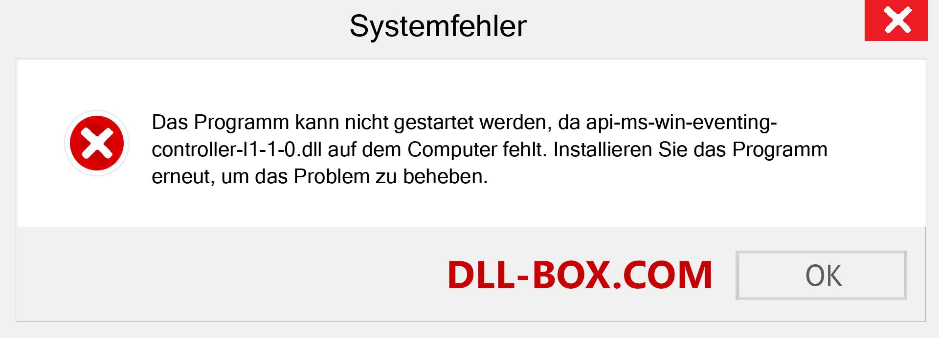 api-ms-win-eventing-controller-l1-1-0.dll-Datei fehlt?. Download für Windows 7, 8, 10 - Fix api-ms-win-eventing-controller-l1-1-0 dll Missing Error unter Windows, Fotos, Bildern